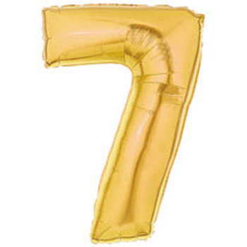 Gold Number 7 Mylar Balloon